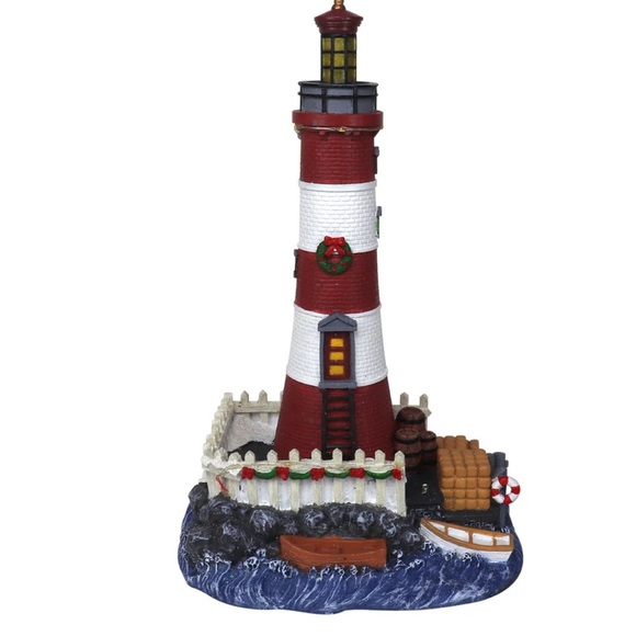 Top Treasures Christmas Village Light House Pre-lit Musical Frgurine NIB - Picture 4 of 7